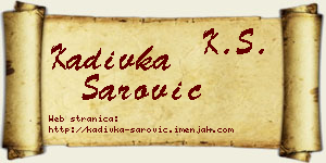 Kadivka Šarović vizit kartica
